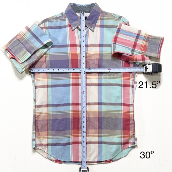 J. Crew Mens Plaid Multi Color Long Sleeve Buttondown Shirt Medium - Picture 6 of 6